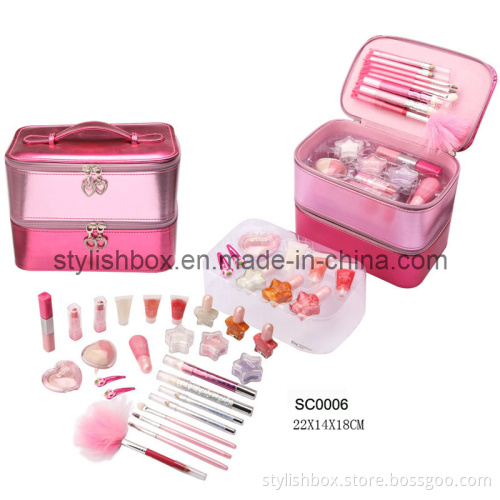 Lovely Pink PU Cosmetic Case (SC0006)